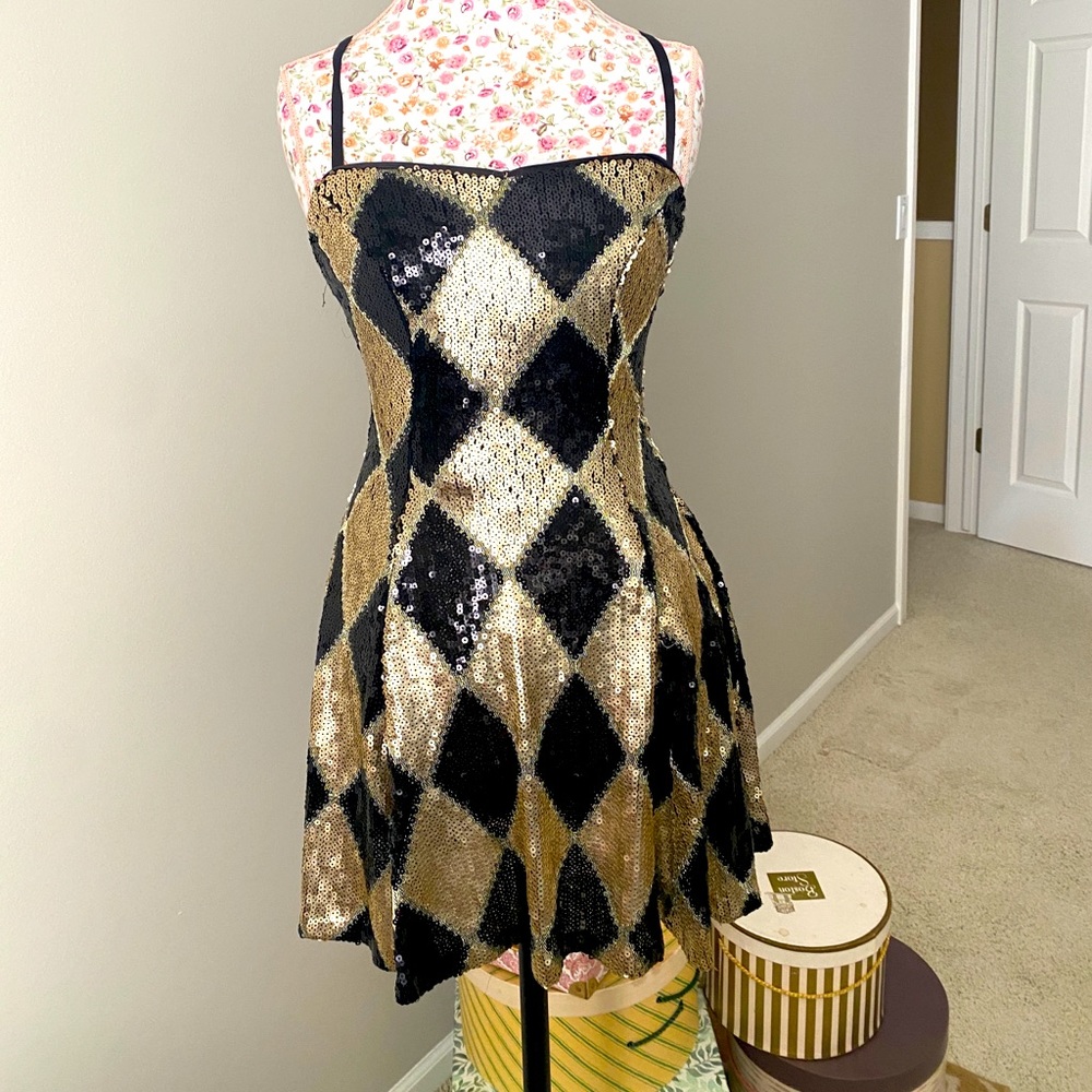 Harley Quinn Suicide Squad Sequin Diamond  Small Dress